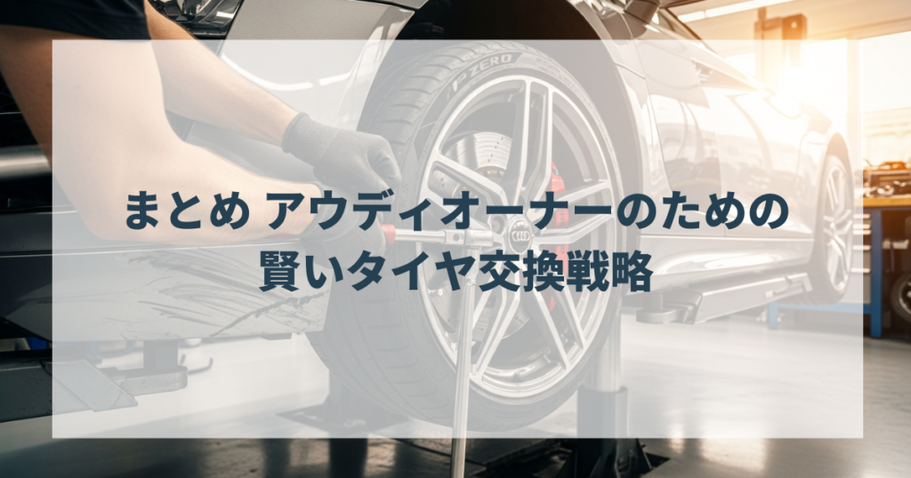 まとめ アウディオーナーのための賢いタイヤ交換戦略