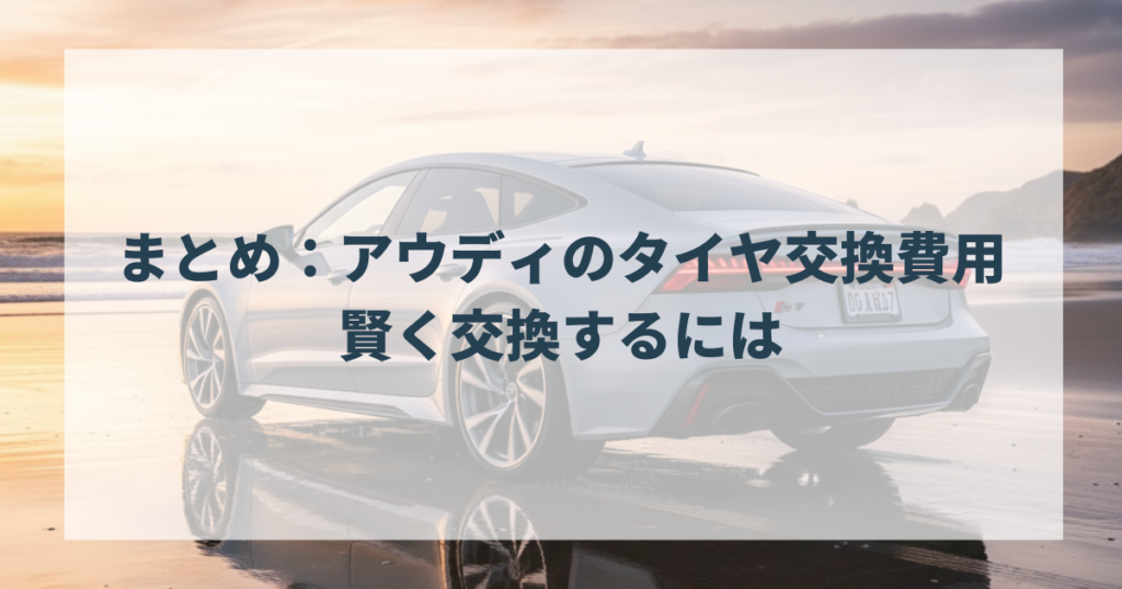 まとめ：アウディのタイヤ交換費用と賢く交換するには