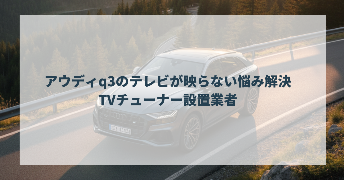 アウディq3のテレビが映らない悩み解決。TVチューナー設置業者