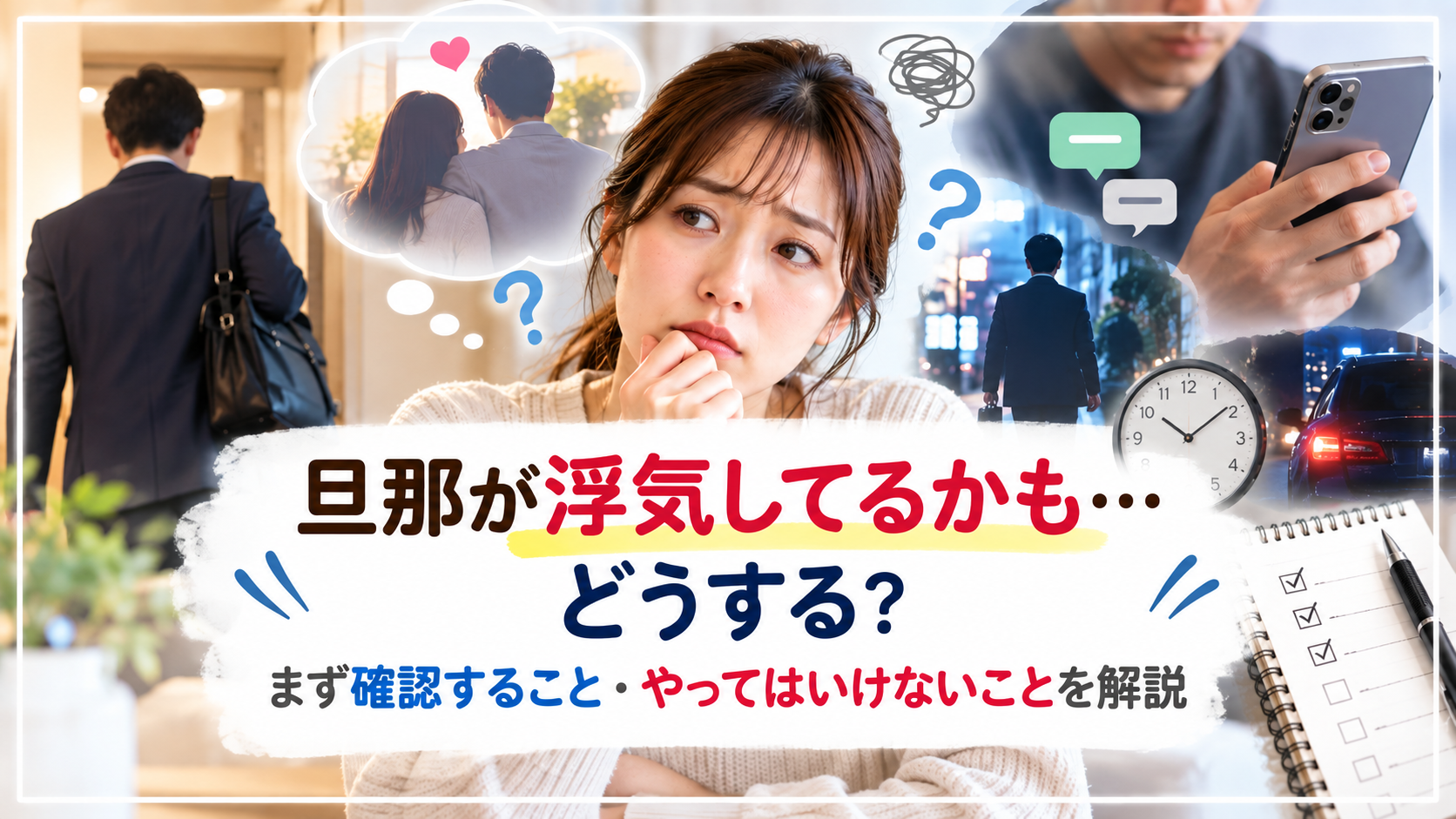 旦那が浮気してるかも…どうする？まず確認すること・やってはいけないことを解説