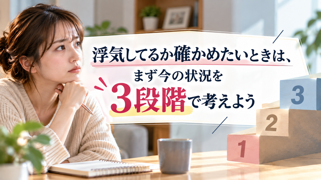 浮気してるか確かめたいときは、まず今の状況を3段階で考えよう