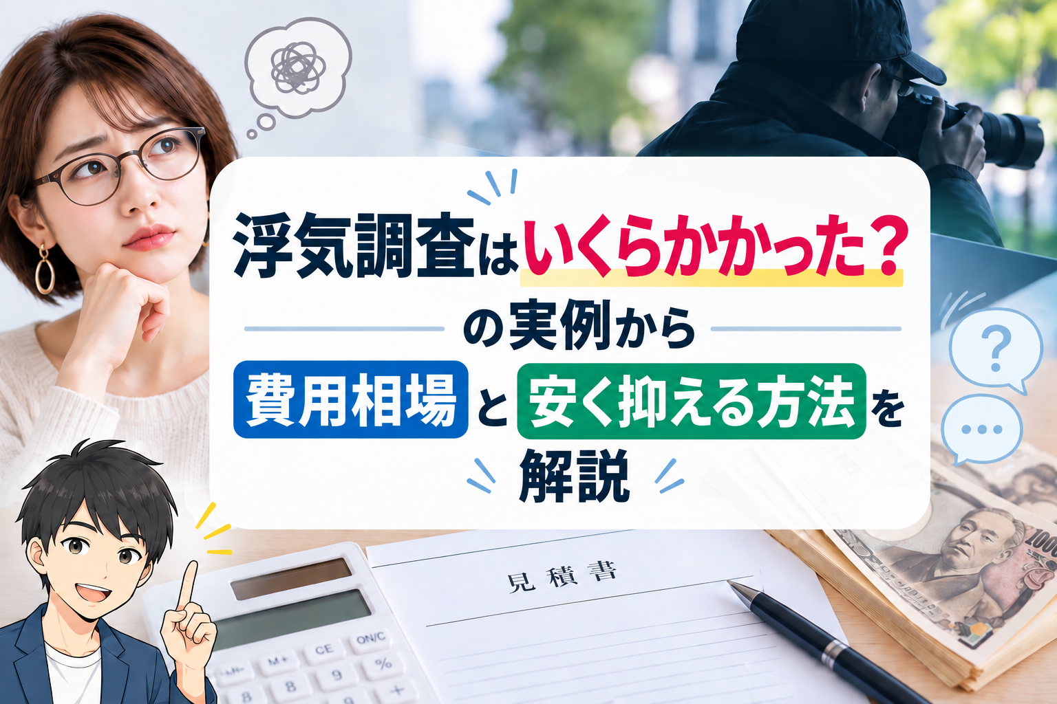 浮気調査はいくらかかった？知恵袋の実例から費用相場と安く抑える方法を解説