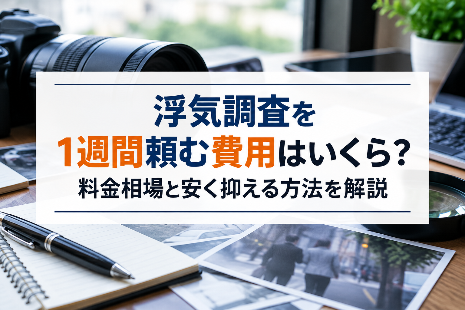 浮気調査を1週間頼む費用はいくら？料金相場と安く抑える方法を解説