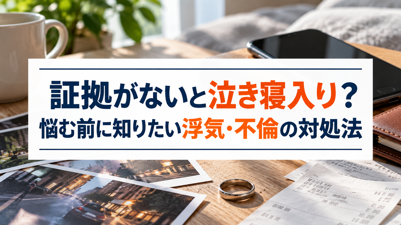 証拠がないと泣き寝入り？知恵袋で悩む前に知りたい浮気・不倫の対処法